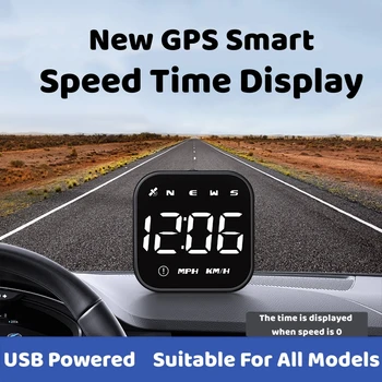Head Up Display LED Auto Velocímetro Digital Inteligente Alarme de Lembrete em seu GPS HUD Carro Acessórios para Carro Universal