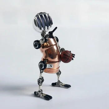 Indústria mecânica vento steampunk robô ambiente de trabalho feito a mão criativa de enfeites para decoração de basquete de esportes