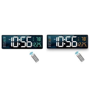 Digital Relógio de Parede Display Grande, de Grandes Relógios de Parede, Moderna LED Relógio Digital Com Controle Remoto Para Decoração de Quarto