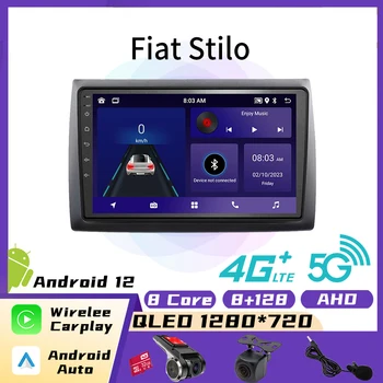 Android auto-Rádio 9 polegadas para Fiat Stilo 2010 GPS 2din 4G LTE Multimídia Vídeo Player Chefe da Unidade de Rádio sem Fio Estéreo Carplay