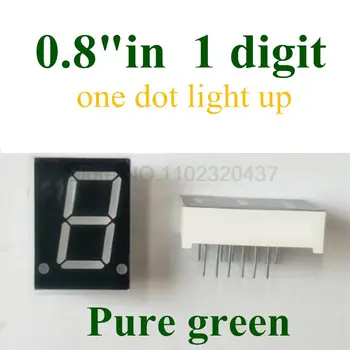 20PCS de 7 segmentos PURO Display LED 27.7*20*10 MM tubo Nixie 0.8 polegadas 1 Bit Digital Tubo de Ânodo Comum(um ponto)