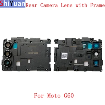 Traseiro da Câmera Lente de Vidro com Moldura de Titular Para o Motorola Moto G60 Lente da Câmera Substituição do Quadro de Reparação de Peças de Reposição
