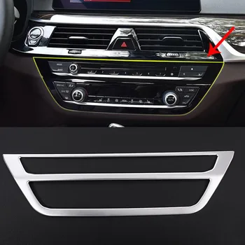 Novo!! ABS Cromados Console Central Volume de Ar Condicionado e Quadro de Guarnição Tampa Para BMW Série 5 2017 2018 G30