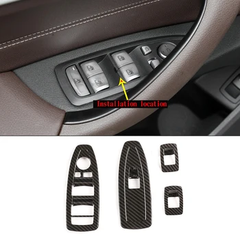 Para o BMW X1 2021 Janela de Elevação Botão de Quadro Decorativo, Vidro de Janela Interruptor de Elevação Interior do Quadro de Modificação