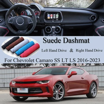 Para o Chevrolet Camaro SS LT LS 2016 2017 2018 2019-2023 Camurça Dashmat Traço Tapete Capa de Painel Pad-Sol Tapete de Acessórios de Carro