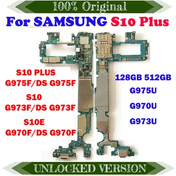 Para samsung galaxy s9 s10 além de placas de lógica 128g 512g desbloquear placa-mãe