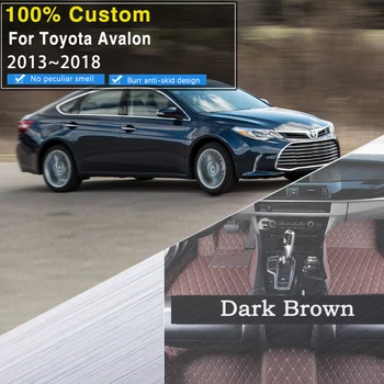 Esteira do Assoalho do carro Para Toyota Avalon XX40 2013~2018 Impermeável LHD Marrom Escuro, a Mão Esquerda de Driver de Tapetes de Couro, Tapete de Carro Acessórios Auto
