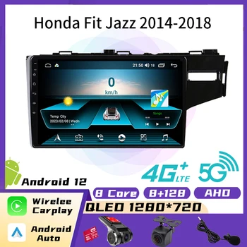 2 Din Autoradio para Honda Fit Jazz 2014-2018 auto-Rádio Estéreo, wi-Fi Carplay GPS de Navegação Multimídia Vídeo Player Unidade de Cabeça