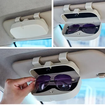 Carro Suporte De Óculos De Sol Do Carro Viseira Óculos De Caso Organizador De Óculos De Suporte Da Caixa De Viseira Pára-Sol Do Carro Suporte Para Óculos Acessórios