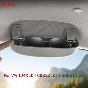 A VW ID4X ID4 CROZZ ID6 CROZZ ID.6 X Óculos de sol Óculos de Titular Caso Pegue a Alça ABS de Armazenamento de Caixa de Guardar Lugar Não-tóxico