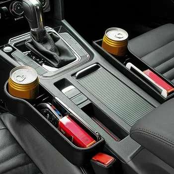 Nova Auto Seat Intersticial Lacunas de Armazenamento de Caixa de Organizador para Carteira de Telefone de Cigarro de Fenda do Bolso Carro Storag Caixa de Acessórios