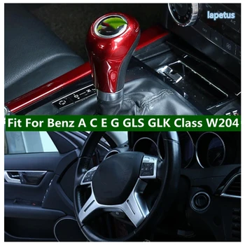 A Fibra de carbono Olhar Alavanca de Mudança de Engrenagem Botão Capa de Volante Guarnições Para a Mercedes Benz, A C E G GLS Classe GLK W204 Acessórios
