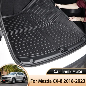 para Mazda CX-8 CX8 CX 8 Esporte KG DE 2018~2023 TPE Traseira do Carro Tapete Tronco de Proteção Impermeável Forro Tronco Bandeja de Tapetes Acessórios