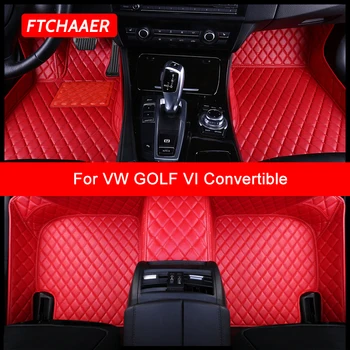 FTCHAAER tapete para carros Personalizados Para VW GOLF VI Cabriolet Auto Acessórios do Pé Tapete