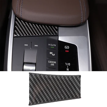 Para o BMW X1 S11 2023-2024 macios de fibra de carbono, centro automotivo de controle de braço do interruptor de etiqueta auto acessórios