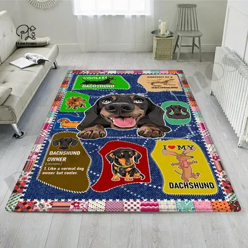 Engraçado Cão de Estimação Amante Exclusivo Tapete Impressos em 3D Sala de Tapete em Carpete Dom Anti-derrapante Grande Tapete Decoração Home -2
