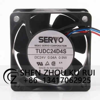 TUDC24D4S Ventoinha de Duplo Rolamento de Esferas para o SERVO de DC24V 0.04 UM 60X60X25MM 6CM 6025 3-fios Conversor de Freqüência do Ventilador de Refrigeração