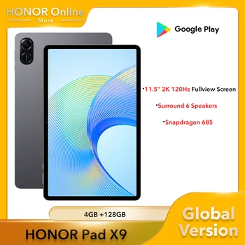 Versão Global HONRA Pad X9 11,5 Polegadas de 2K 120Hz Apresentar 128GB de Armazenamento Grande Octa-core Snapdragon 685 Ultra-fino Tablet