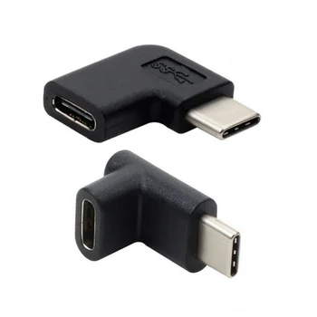 90 Graus Ângulo Direito USB 3.1 Tipo C Macho e Fêmea USB-C Conversor Adaptador para o Telefone Inteligente para Samsung S9 S8 Nota 9