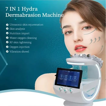 7 Em 1 Smart Facial Limpeza de pele analisar Profundamente os Poros Vácuo Hydra Elevador da Pele Anti-envelhecimento Máquina da Beleza