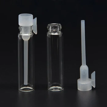 10PCS 1/2/3 ml Vazio Mini Perfume de Vidro Pequena Amostra Frascos Frasco de Perfume Laboratório de Líquido Fragrância Tubo de Ensaio de Avaliação da Garrafa
