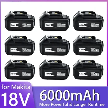 Novo Para 18V Bateria Makita 6000mAh Recarregável Ferramentas de Potência da Bateria com LED de Substituição do Li-íon LXT BL1860B BL1860 BL1850