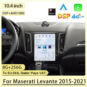 Multimídia para carro Jogador de Navegação Tesla Para Maserati Levante 2015-2021 Qualcomm Android 11 CarPlay Auto wi-FI DSP 4G, GPS, Bluetooth