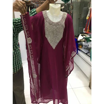 Vestido roxo Dubai Meninas' Dress Crianças Abaya Marroquino Longa Camisa de Crianças Vestido de Europeus e Americanos Tendência da Moda