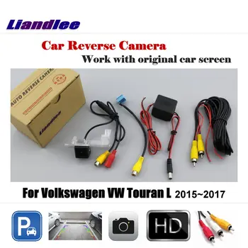 A Volkswagen VW Touran L 2015-2017 o Reverso do Carro Retrovisor de Volta Câmera de Estacionamento AUTO HD CCD NTSC OEM CAM Com Adaptador RCA