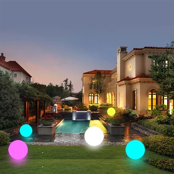 Controle remoto LED Jardim Bola de Luz de IP65 Waterproof a luz de Gramado Noite em Casa Interior, Sala de Jantar, Festa de Casamento Decoração