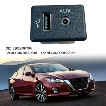USB+AUX Dupla Módulo de Interface de Áudio Auxiliar Plug Carga Porta USB Para Nissan Altima 795405024 28023-9HT0A