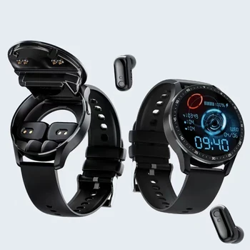 P-LUXO X7 Fone de ouvido Smart Watch TWS Dois Em Um Fio Bluetooth Dupla Chamada Fone de ouvido de Saúde Pressão Arterial Sport Music Smartwatch
