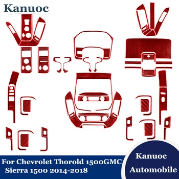 Para Chevrolet Thorold 1500GMC Serra 1500 2014-2018 3D Acessórios do Carro Adesivos Decorativos Interiores Moldes de Fibra de Carbono Tira