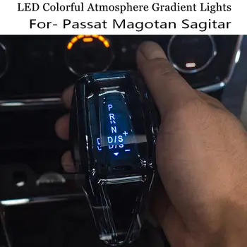 7 Gradiente de Cor Luz do Botão de Mudança de marcha de Cristal Transmissão Automática Vara de Cabeça Para VW Passat Magotan Sagitar