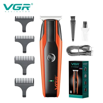 VGR aparador de pêlos V999 USB recarregável de cabelo clipper barbeiro clipper óleo de cabeça branqueamento de gravura de cabelo escultura em clipper