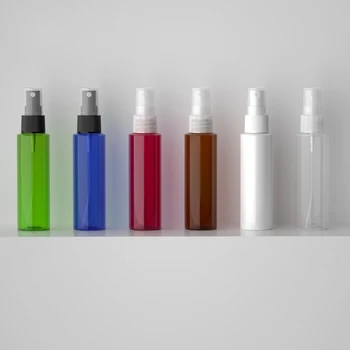 50pcs 100ml Spray de Garrafas Vazias Para Perfumes,100cc animal de ESTIMAÇÃO Recipiente transparente Com Bomba do Pulverizador de Névoa Fina Frasco de Spray Cosméticos Embalagem