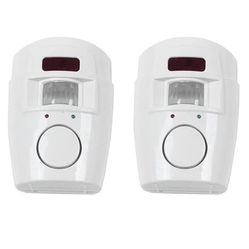 2X de Segurança em Casa Sistema de Alarme sem Fio Detector +4X Controladores Remotos de Pir, Sensor de Movimento Infravermelho sem Fio, Monitor de Alarme