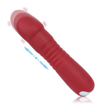 Poderoso Sexo Feminino Brinquedo Telescópica Vibrador Na Vagina Empurrando Vibrador Vibrador Para As Mulheres Clitóris Ponto G Masturbador Massager