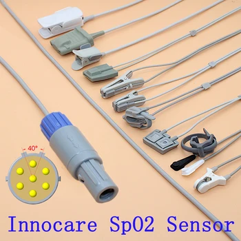 3m do cabo do sensor de SpO2,Para Innomed innocare monitor,com o VETERINÁRIO de animais de sonda.