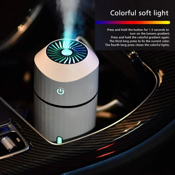 320ML Portátil Mini Humidificateu Difusor de Aroma de Pulverizador do Nano USB Difusor de Ar do Difusor para o Carro Office Casa com Luz LED Pulverizador