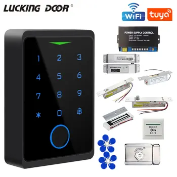 Tuya Aplicativo de Sistema de Controle de Acesso de Segurança Portão Eletrônico Abridor de Garagem de Casa Digital, Conjunto Elétrico Magnético RFID Smart Door Lock Kit