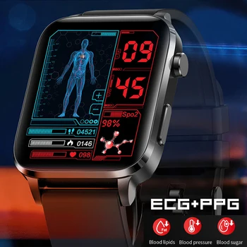 Smart Watch Homens AMOLED Laser Terapia Assistida por Três Alta Monitorização da Pressão Arterial IP68 Impermeável Smartwatch Para Xiaomi