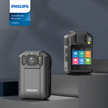 Philips VTR8410 Original sem Fio 4G 256GB de Áudio e Gravador de Voz, para a Polícia, junto ao Corpo da Câmera