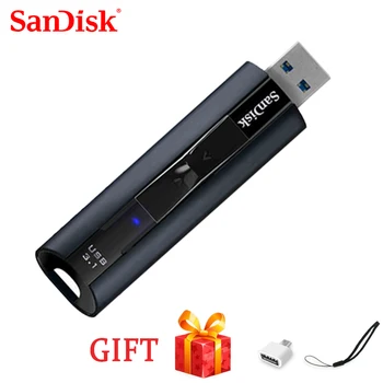 100%Pendrive SanDisk Memory Stick Usb CZ880 Extreme PRO de 128GB USB 3.1 Unidade Flash de Estado Sólido de 256GB Pen Drive de Alta Velocidade 420MB/s