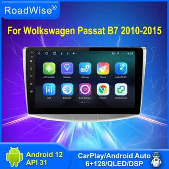 Roadwise Multimídia Android Rádio do Carro da Volkswagen VW Passat B6 B7 CC 2010 2011 2013 2014 2015 4G Wifi GPS DVD BT Carplay 2Din