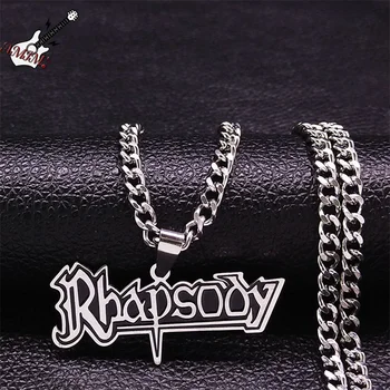 Rhapsody of Fire Banda de Death Metal de Aço Inoxidável da Colar de Metal Sinfônico Música Colares de Jóias accesorios para mujer NXS06