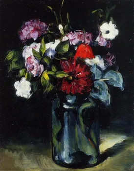Feito à mão Pintura a Óleo Reprodução em tela de linho,flores-em-um-vaso-de 1873 POR paul Cézanne ,Frete Grátis ,qualidade SUPERIOR