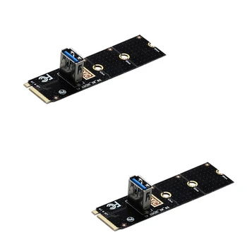 2Pcs NGFF M. 2 Para USB3.0 PCI Express Conversor Adaptador de Gráficos Cardextender M2 Para PCI E Pcie de Transferência de Mineração de Riser