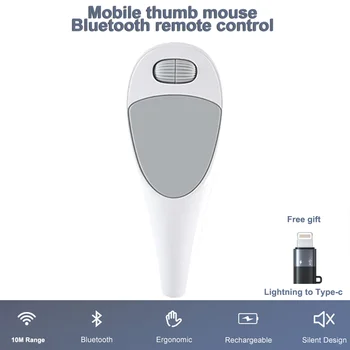 Sem fio Polegar Dedo do Mouse Recarregável Bluetooth Toque Remoto Mause Mini Mouses Ergonômicos Para o Telefone Tablet iPad da Apple Android
