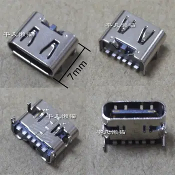 Frete grátis Para conector USB Tipo - C USB3.1 mãe fixo pino 6 p agulha 4 L = 7 mm de carregamento da interface